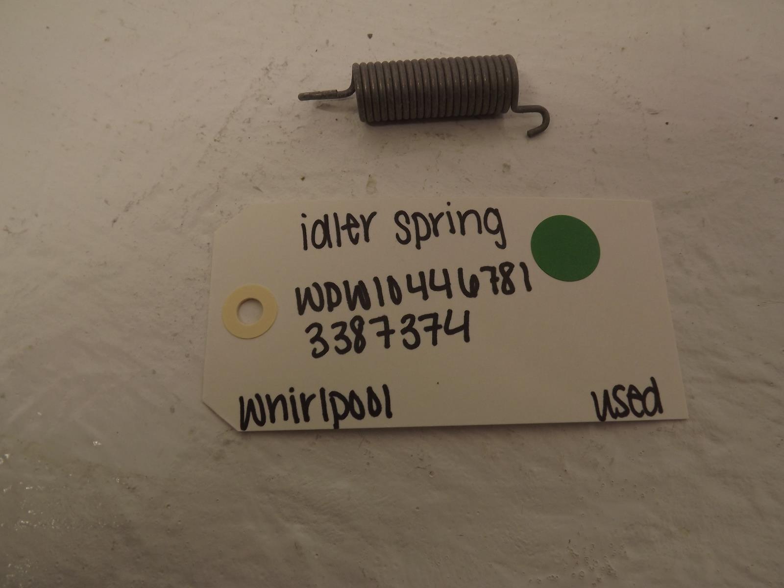 Whirlpool Dryer WPW10446781 3387374 Idler Spring Used Whirlpool Dryer WPW10446781 3387374 Idler Spring Used